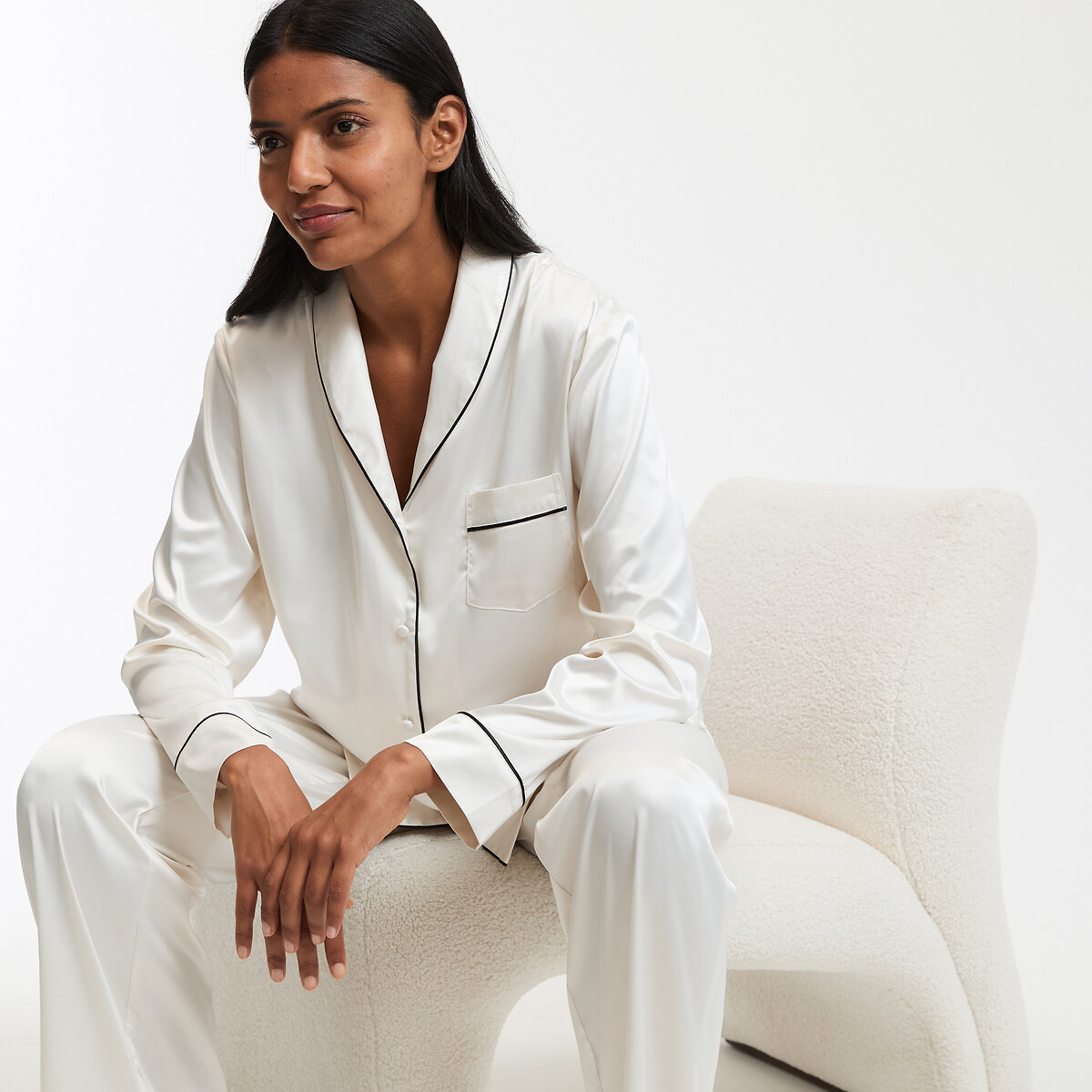 ANNE WEYBURN<br>Pijama de cetim, Signature