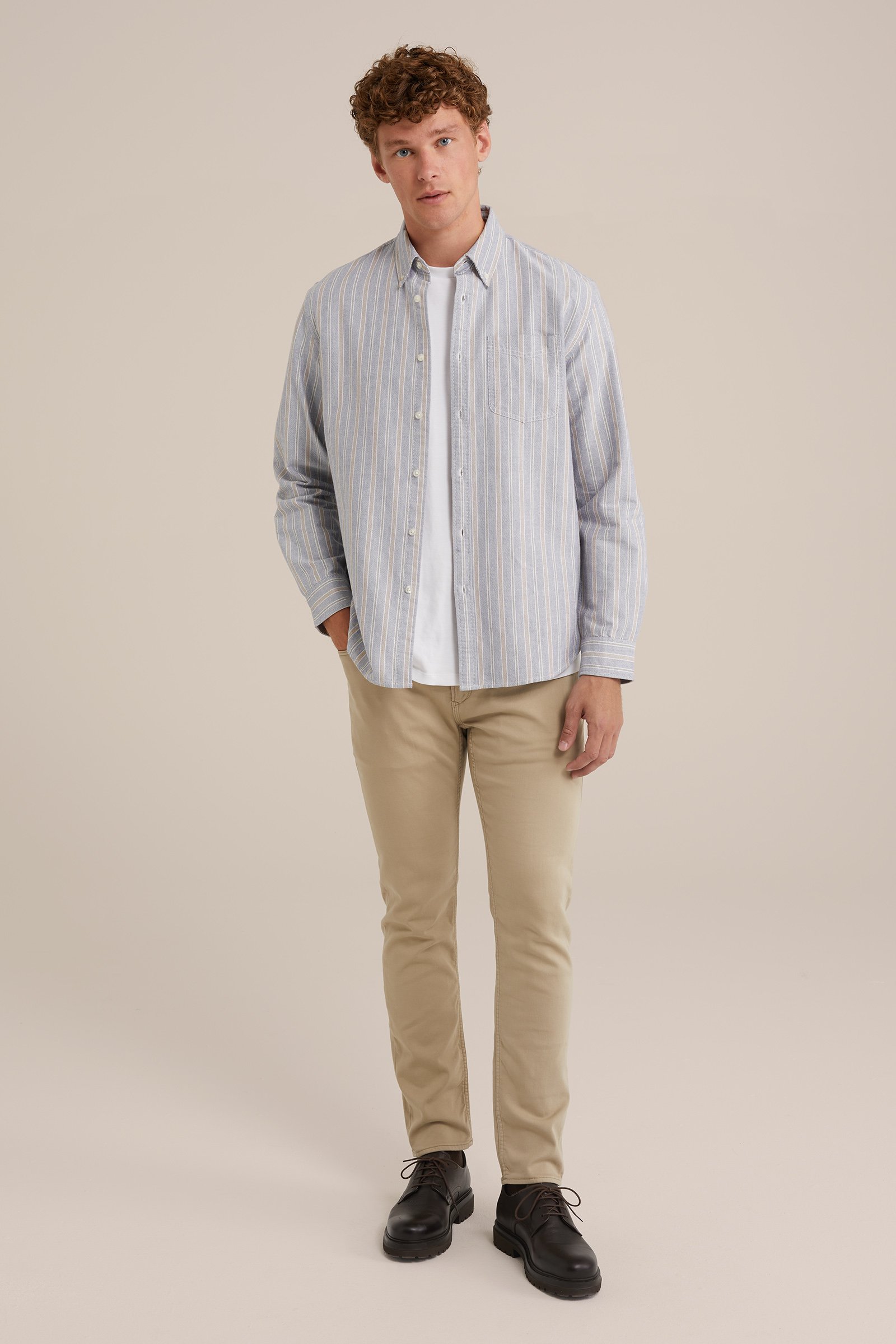 slim fit jeans van jog denim Blue Ridge Beige