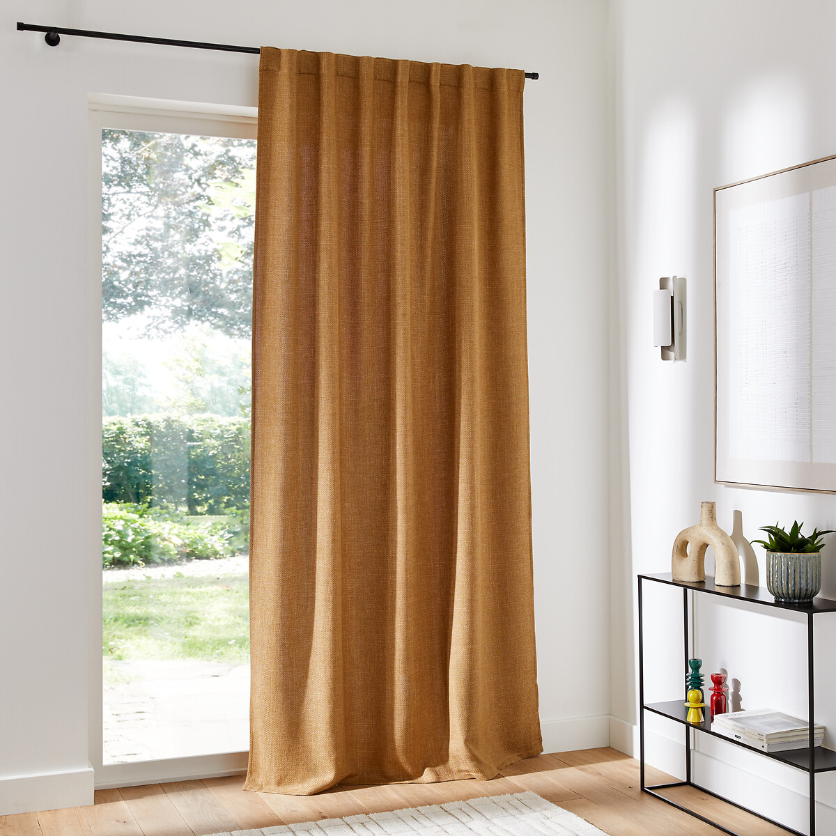 LA REDOUTE INTERIEURS<br>Cortina com acabamento trançado e laços ocultos Montego