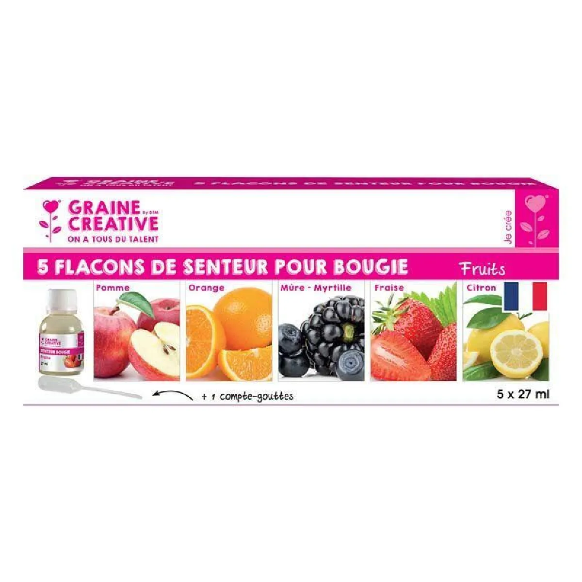 Graines Creatives 5 Arômes à Bougie - Fruits 27 ml