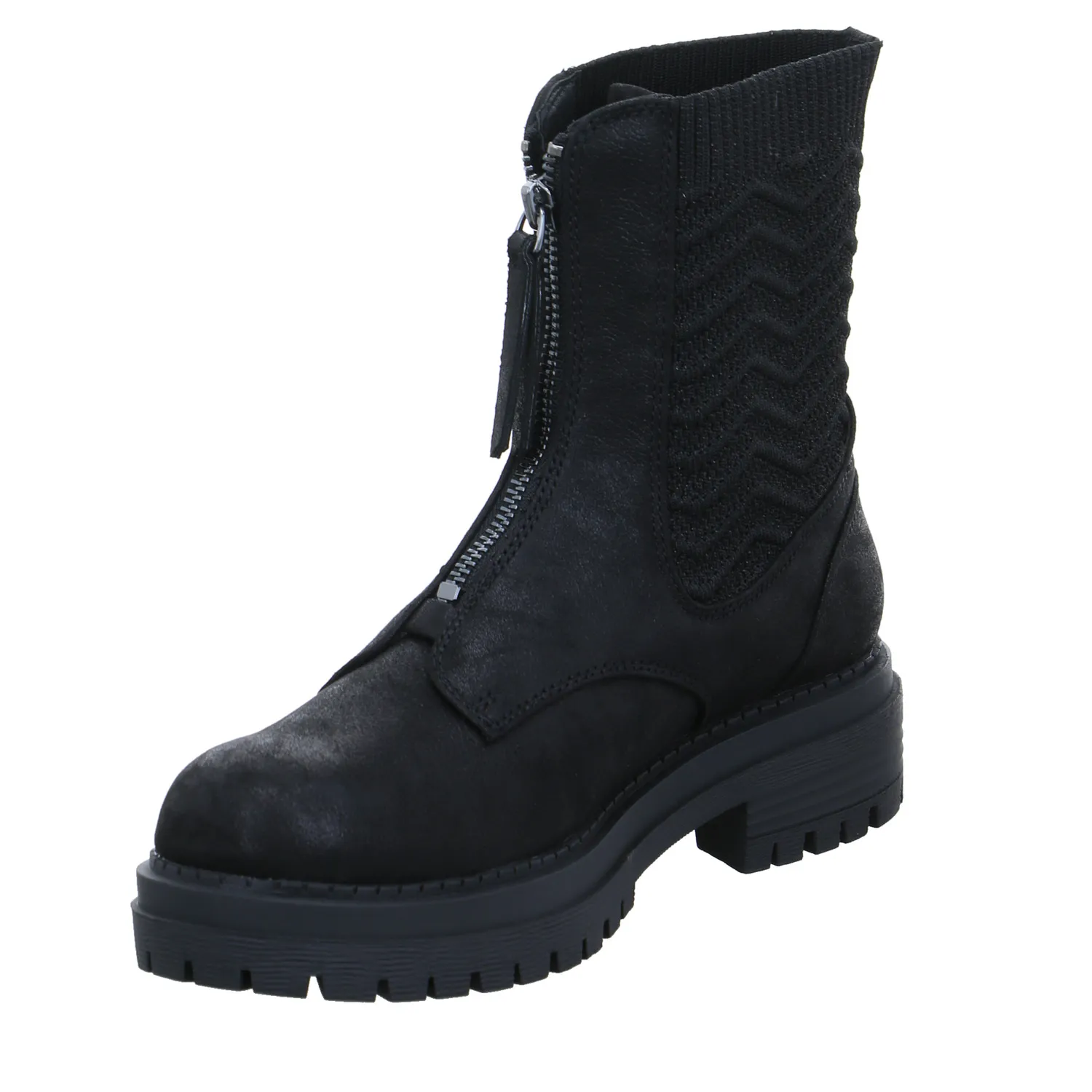 LA STRADA Boot Schwarz Lederimitat
