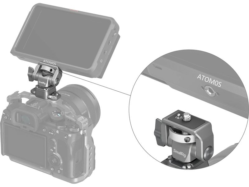 Smallrig HawkLock H21 Schnellverschluss-Monitorhalterung NA Befestigung am Kamerakäfig oder Rig über eine NATO-Klemme für Monitorhalterung