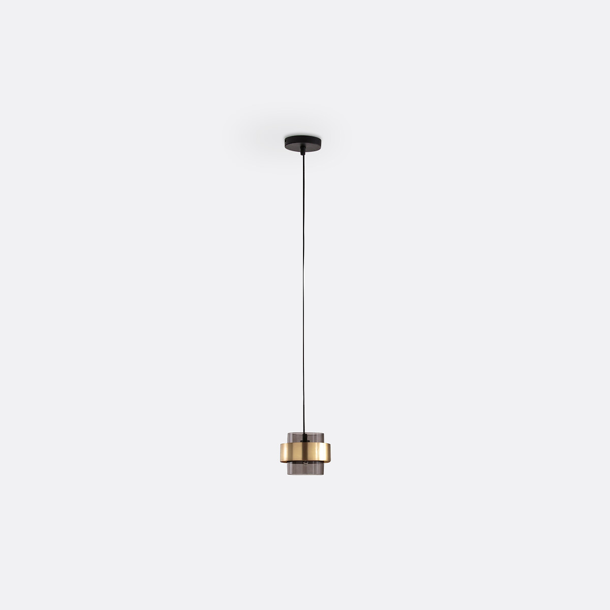 LA REDOUTE INTERIEURS<br>Candeeiro suspenso em vidro fumê Ø13,8 cm, Botello