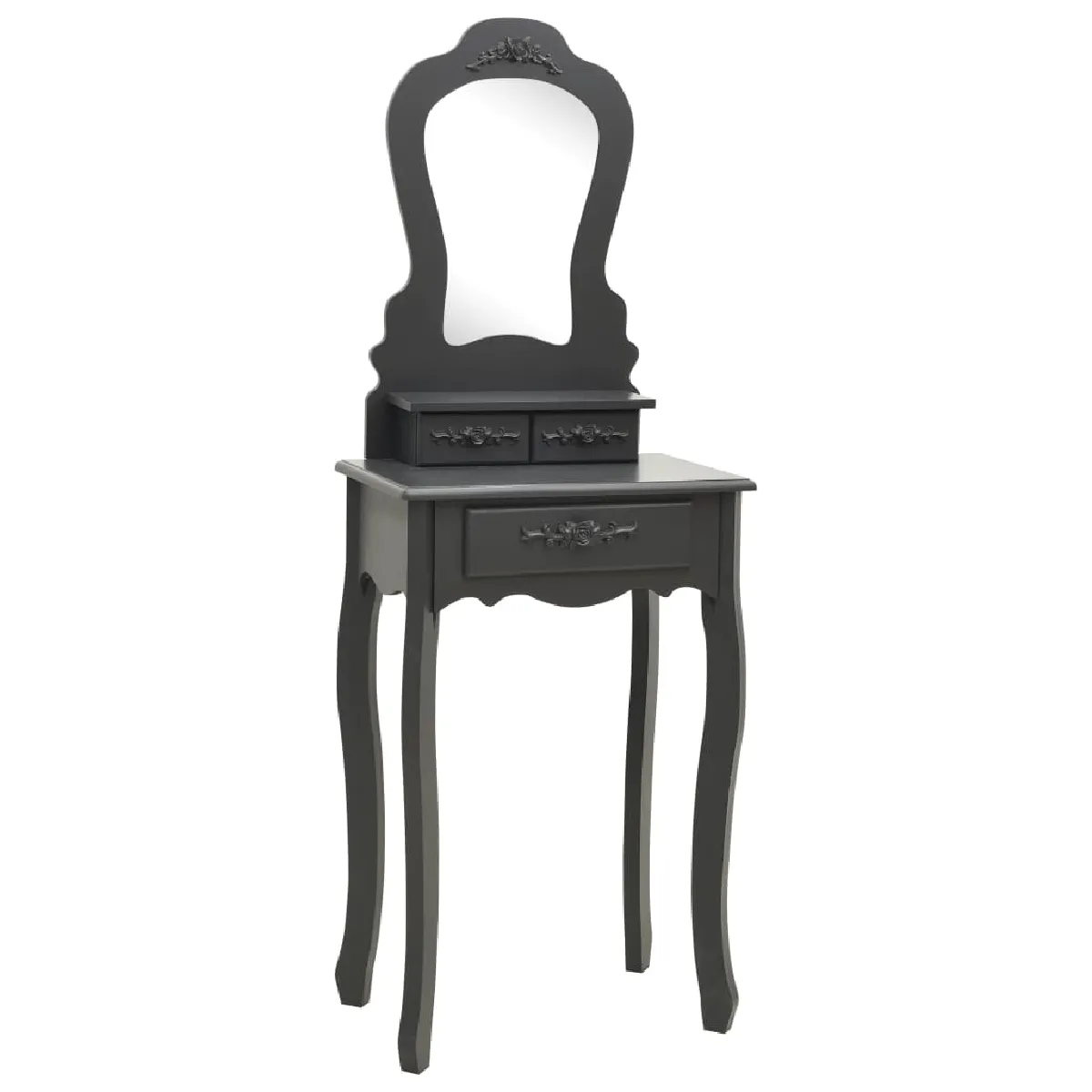 Ensemble de coiffeuse Helloshop26 avec tabouret - Gris