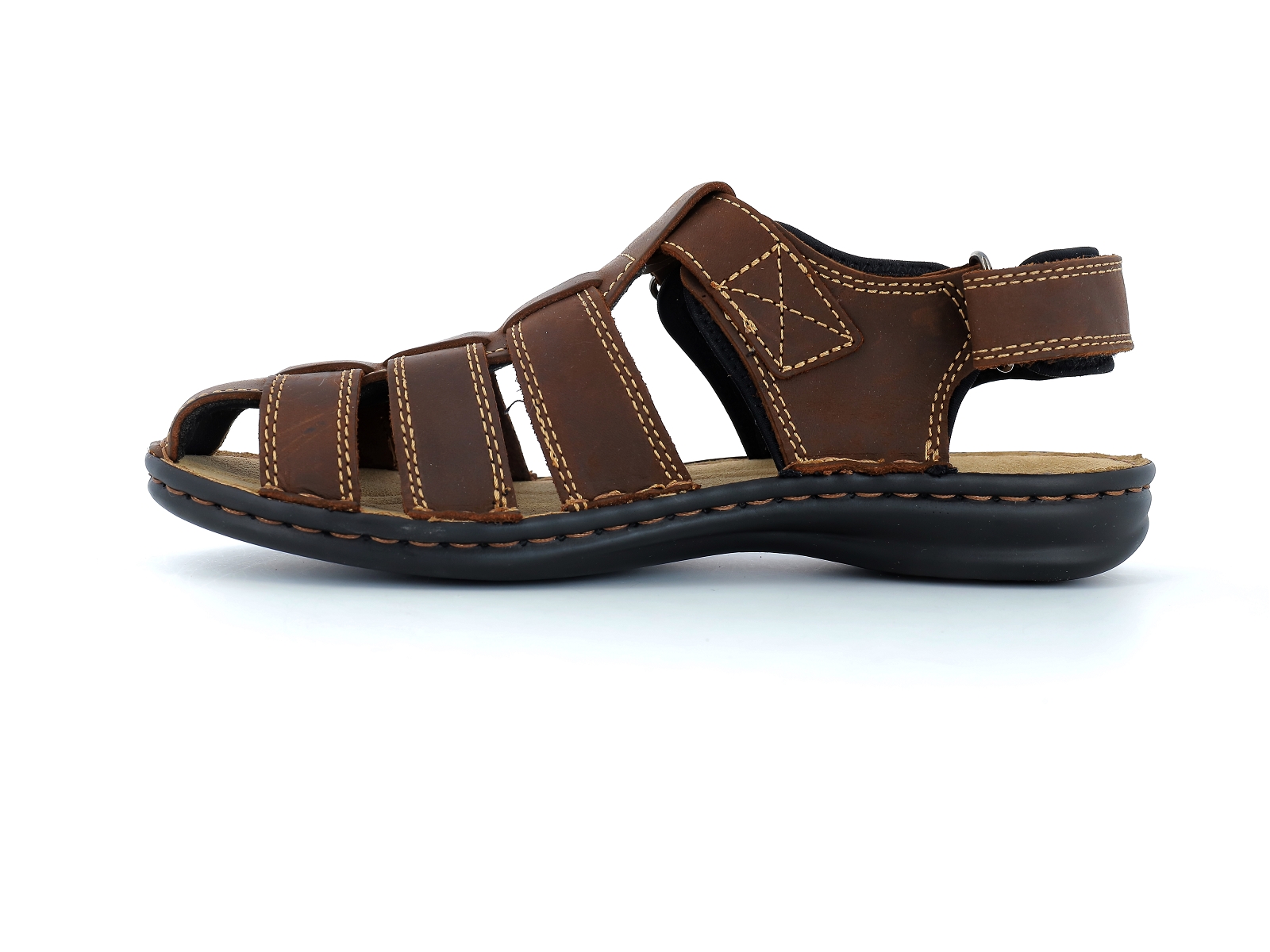 Tbs-BARROW Cuir gras Marron Foncé