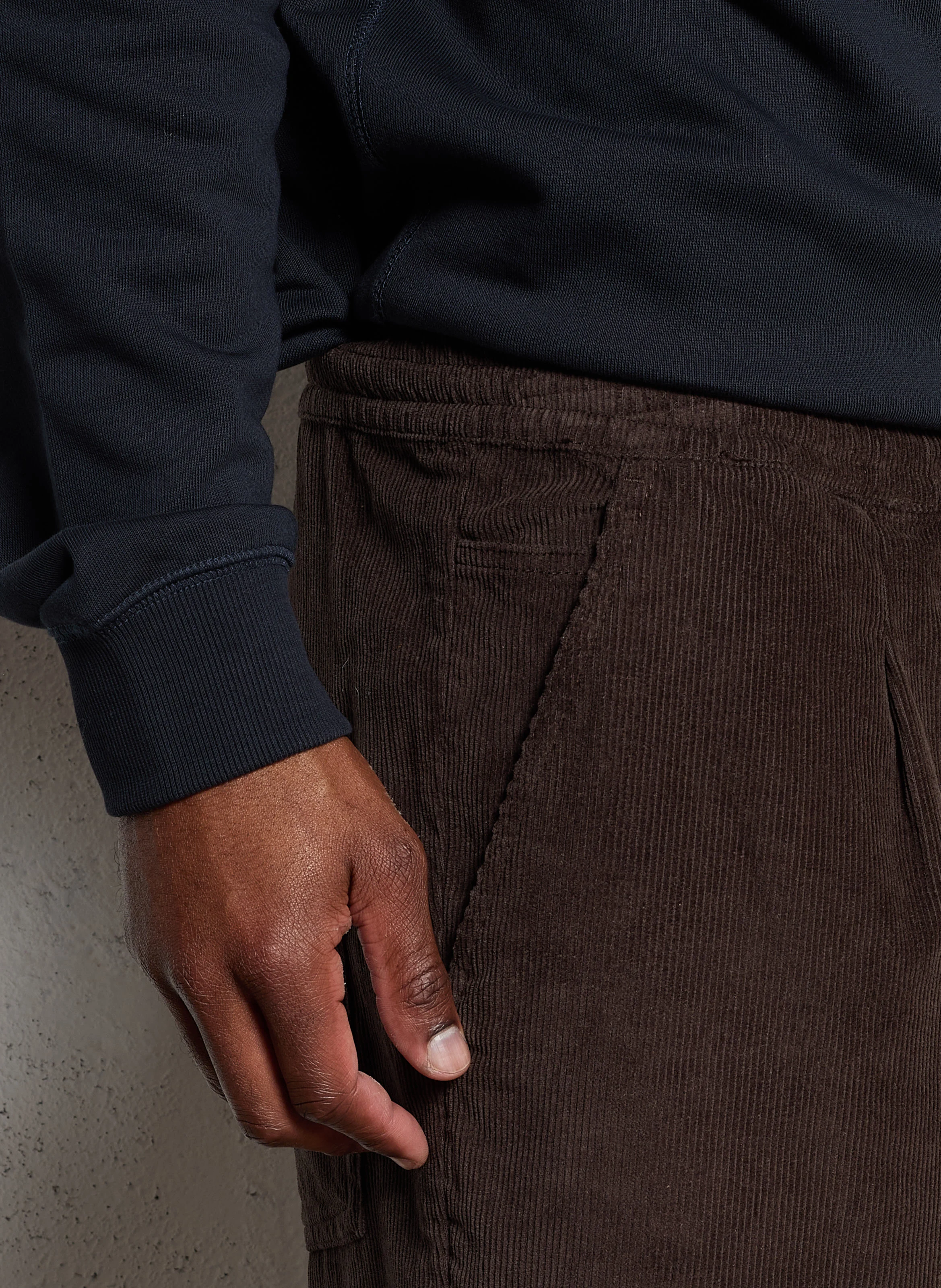 HAWTIN - Pantalon droit en coton | Marron
