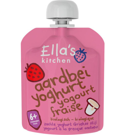 Ella’S Kitchen Aardbei Yoghurtgriekse Stijl 6+ Maanden Bio (90 gr)