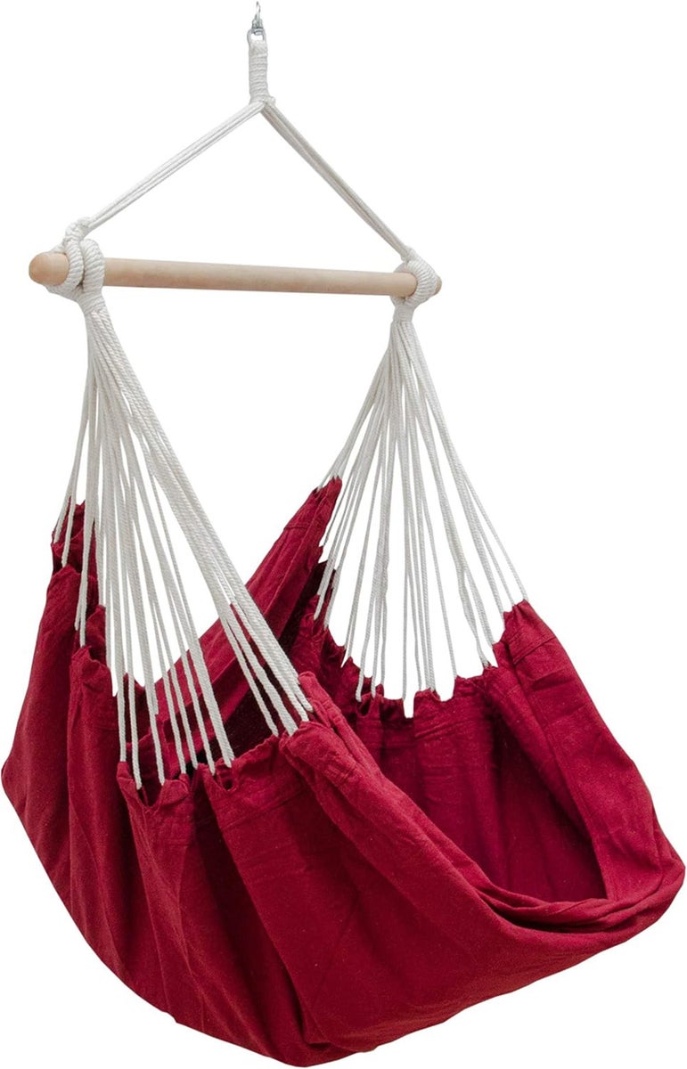 XXL hangstoel relaxstoel 185x130cm tot 150kg in de kleur rood