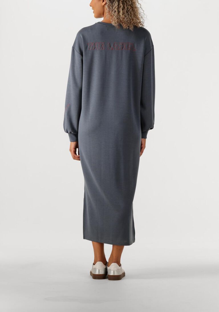 zwarte alix the label mini jurk ladies knitted flowy long sweater dress