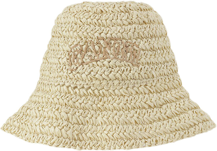 Ganni Summer Straw Hat Almond milk