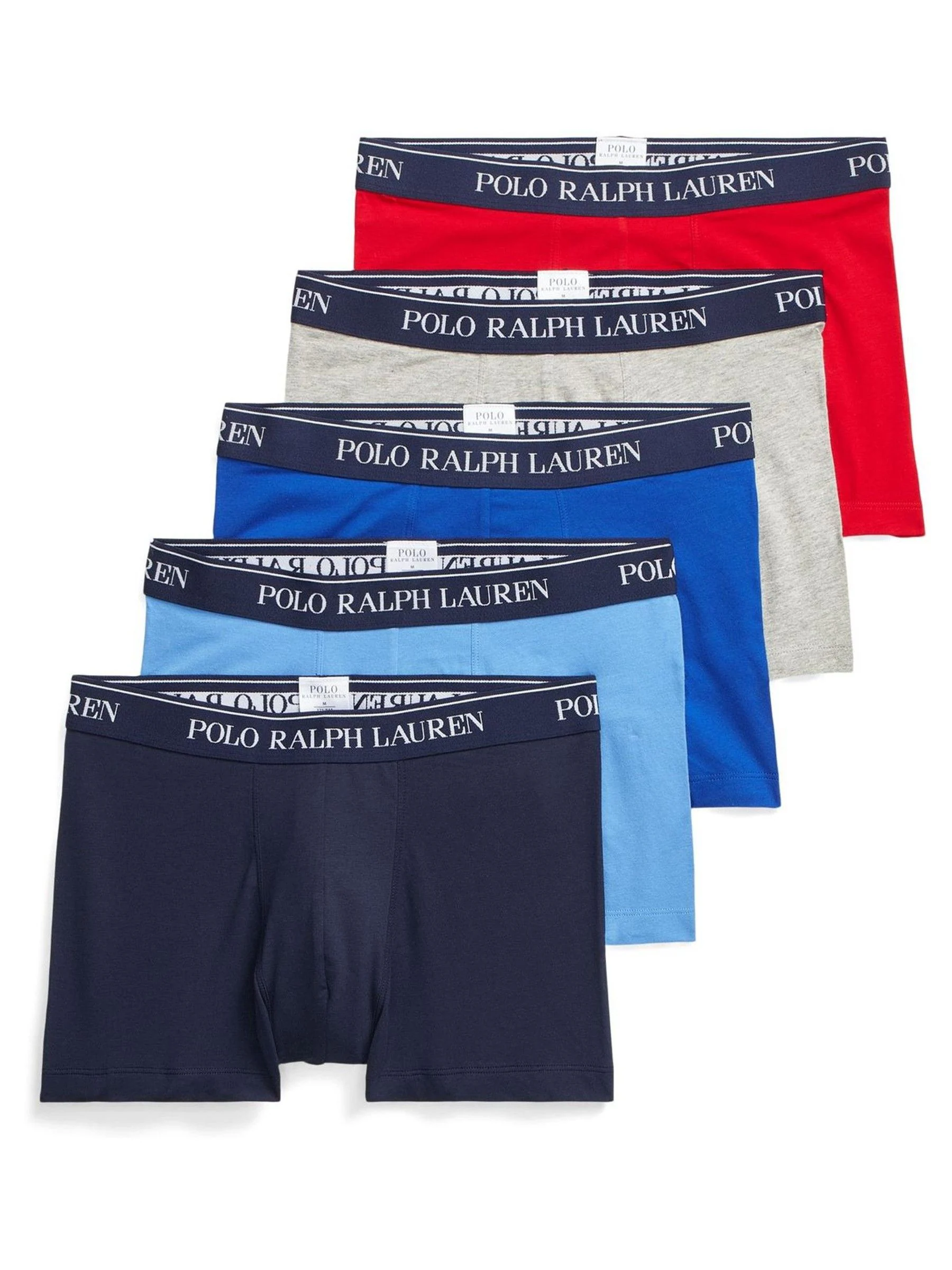 Rood/ grijs/ blauw - Polo Ralph Lauren Classic Stretch Boxers 5 Pack
