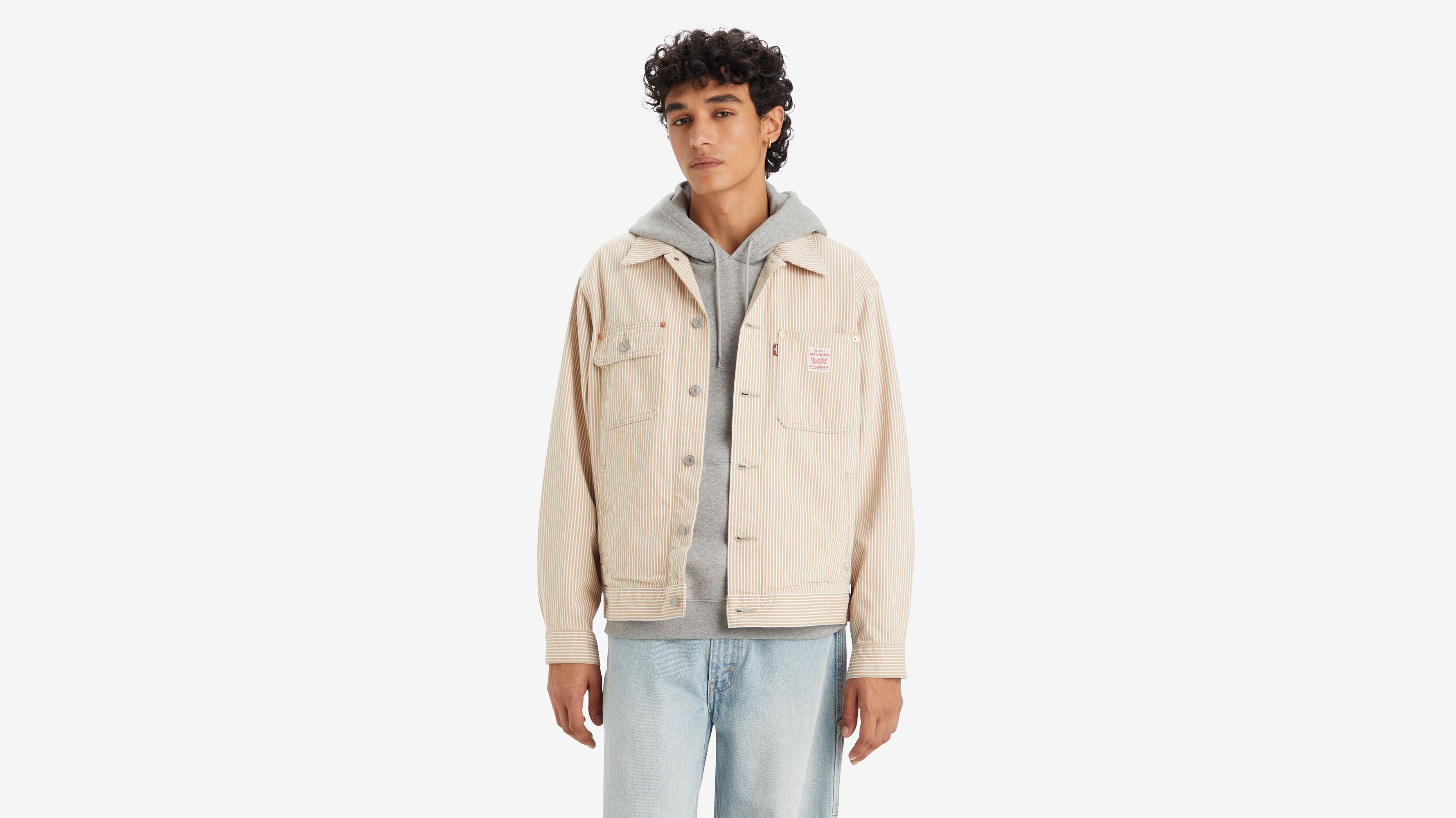 Veste Trucker Sunrise - Khaki Railroad - Beige