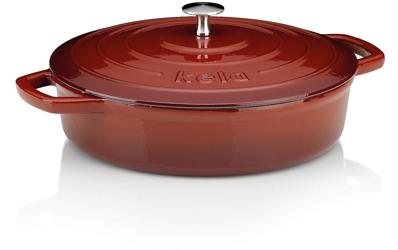 Bräter Calido 28 cm, Rot<br>Die flache Bräter