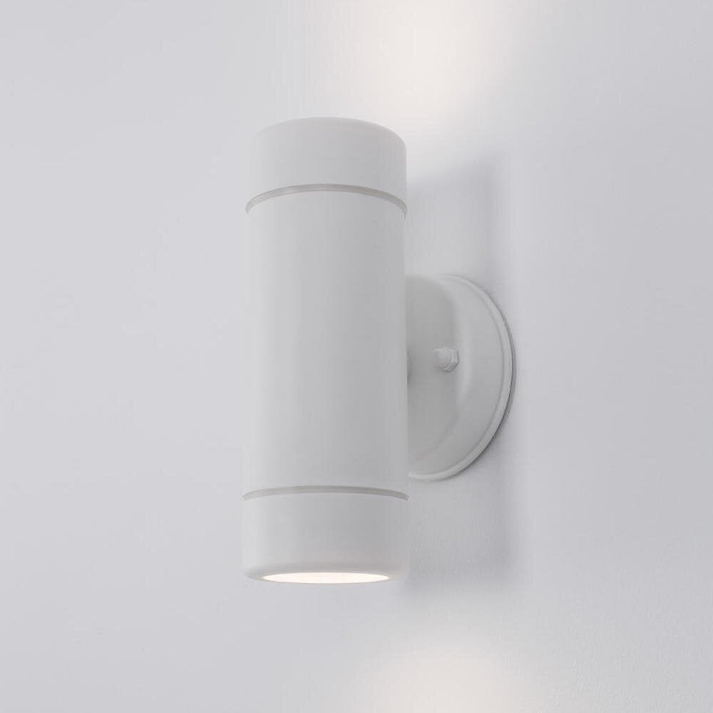 Wandlamp Limbio in wit, GU10, 2-lichts, IP54