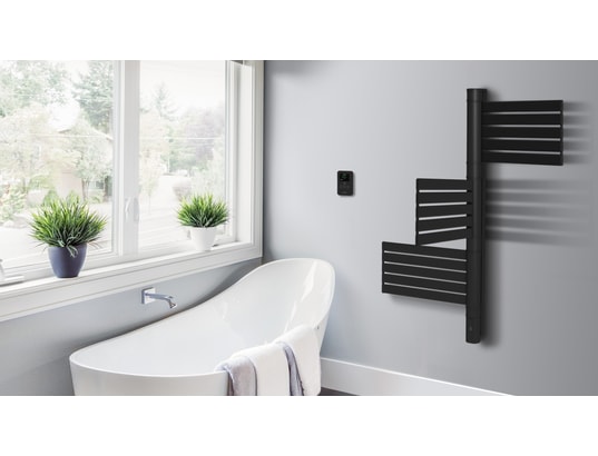 CARRERA - Sèche-serviette sans fluide lames plates pivotant 500w noir