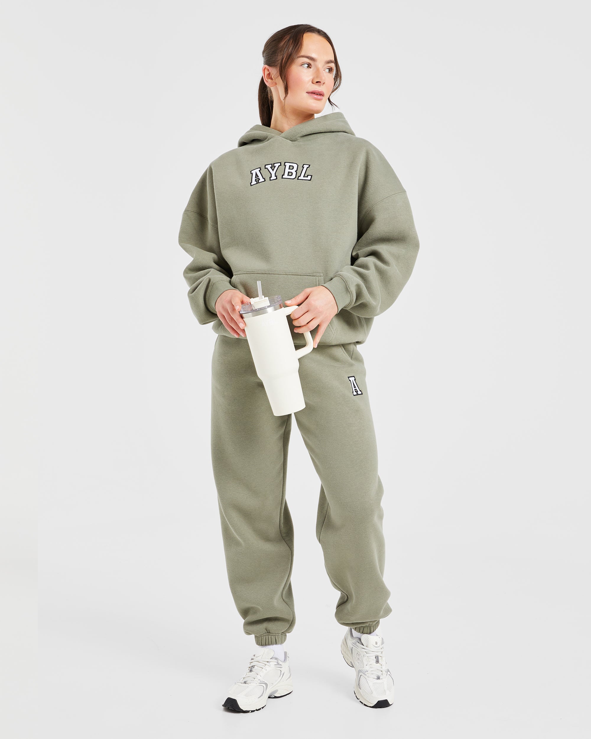 Varsity Embroidered Oversized Joggers