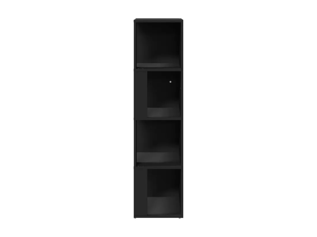 Armoire d'angle Noir 33x33x132 cm Bois d’ingénierie