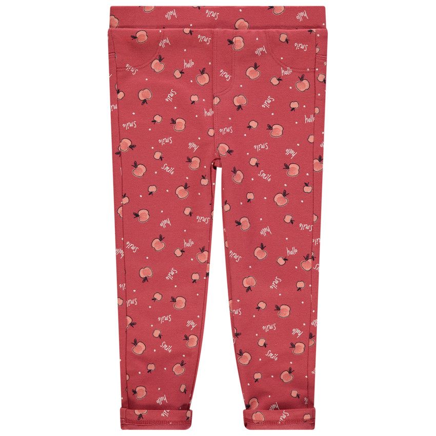Jegging en milano imprimé fantaisie all-over - Rouge