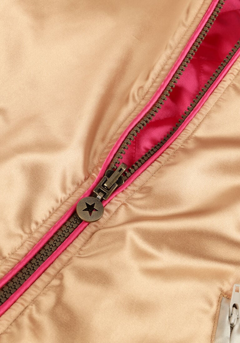 LIKE FLO roze like flo  satin bomber reversible