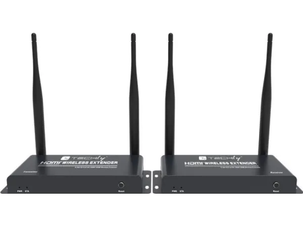 Techly 365610 Trådløs HDMI-forlænger Full HD 1080p 60Hz, 5.8GHz, op til 200m