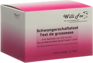 Willi Fox Schwangerschaftstest Urin, 10 Stück