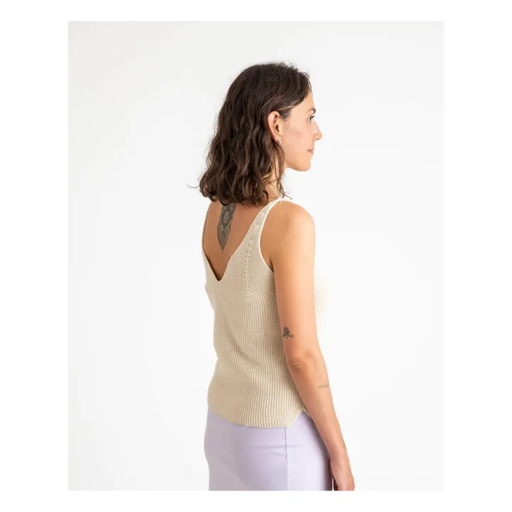 Matona Débardeur Maille Coton Bio | Beige