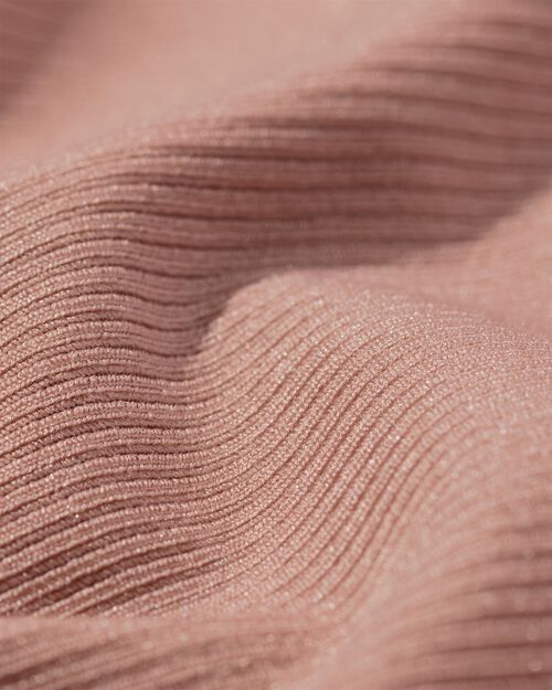 string taille haute microfibre côtelé pour femme  marron clair