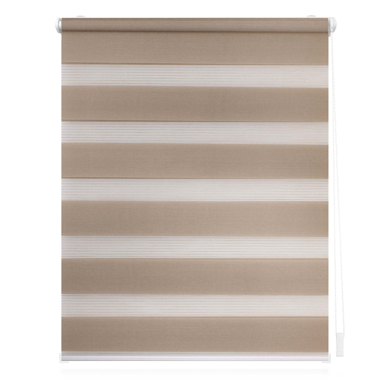 LICHTBLICK Doppelrollo - taupe - klemmbar - 45x150 cm