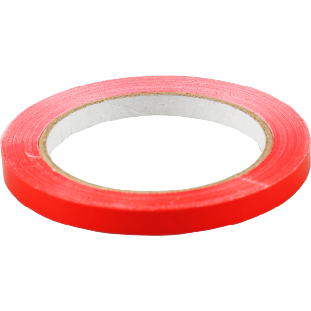 Zakkensluiter, PVC, 9mm, 66m, rood