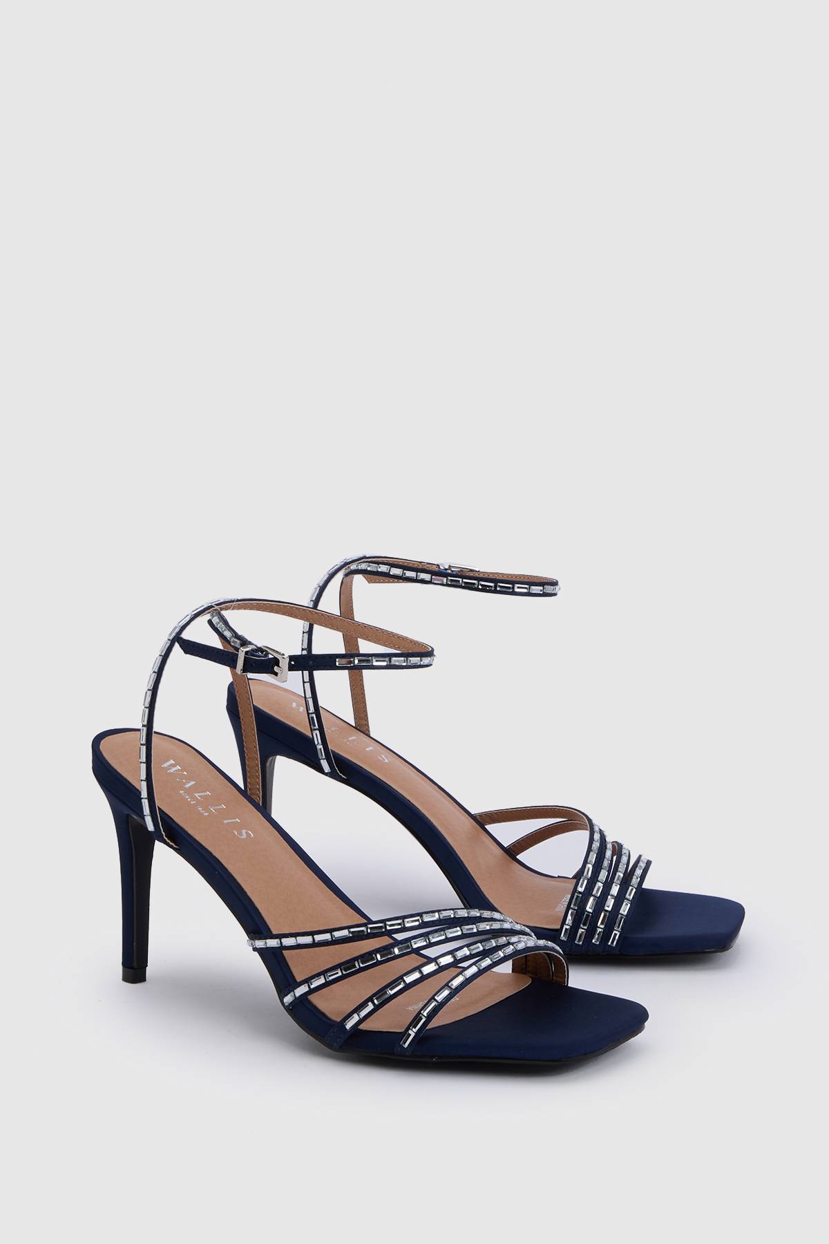 Wallis Sandales À Talons Aiguilles Hauts Sophie Ornées De Satin