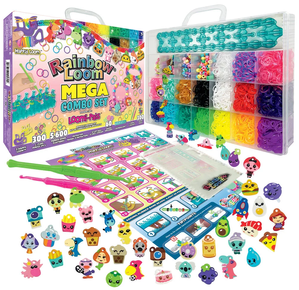 RAINBOW LOOM COFFRET MEGA COMBO - BRACELETS LOOMI - PALS