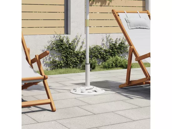Socle de parasol Blanc 9 kg 40 cm Fonte