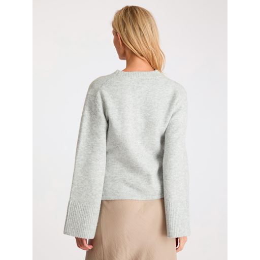 Neo Noir Pixie Knit Cardigan, Light Grey Melange, 36