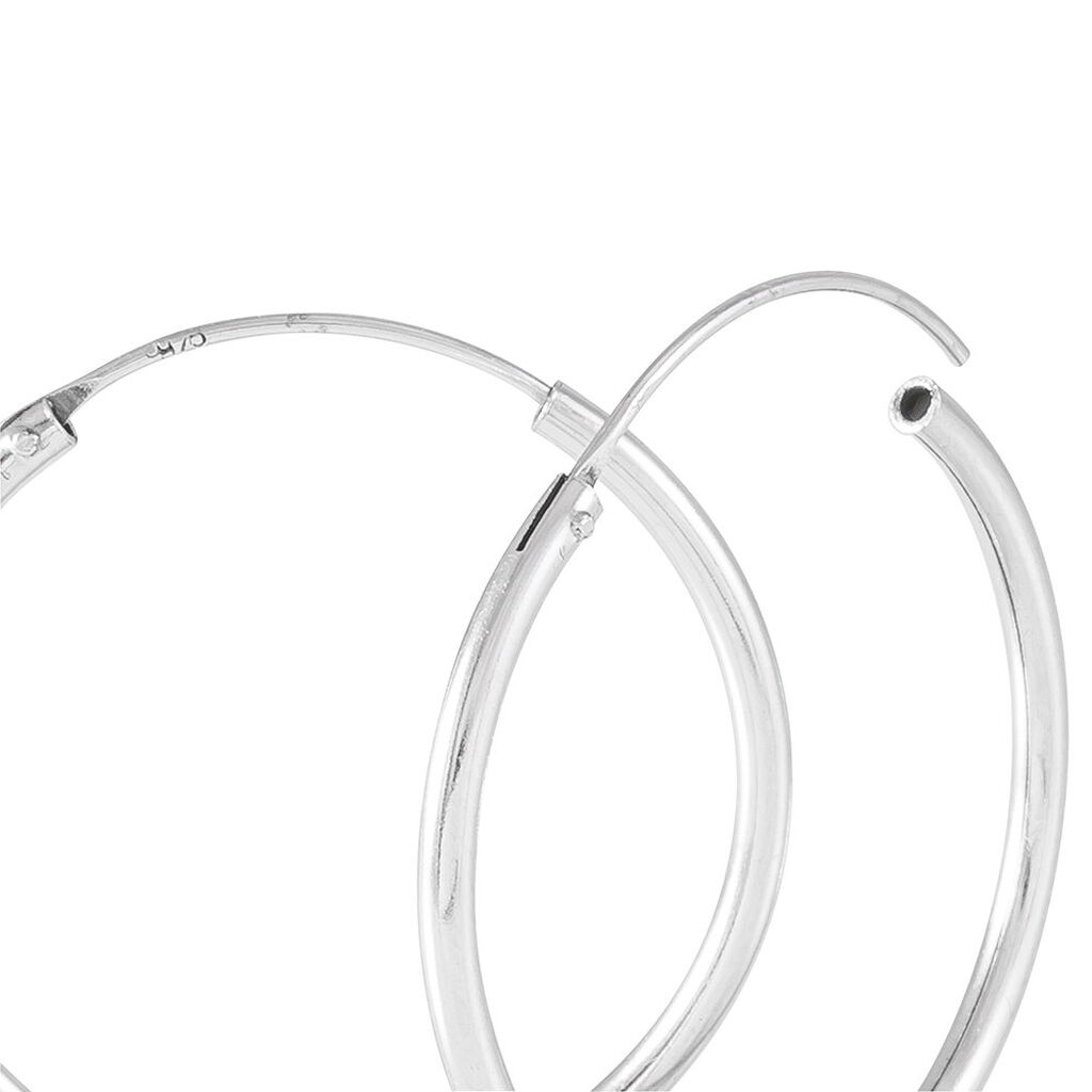 Créoles Argent Blanc Olympia