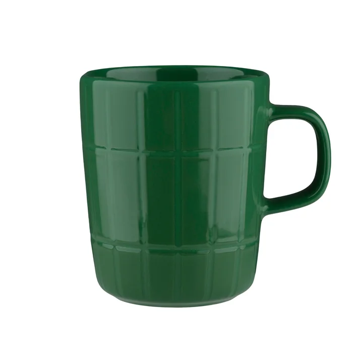 Marimekko - Ovia Tiiliskivi Becher mit Henkel, 250 ml, grün