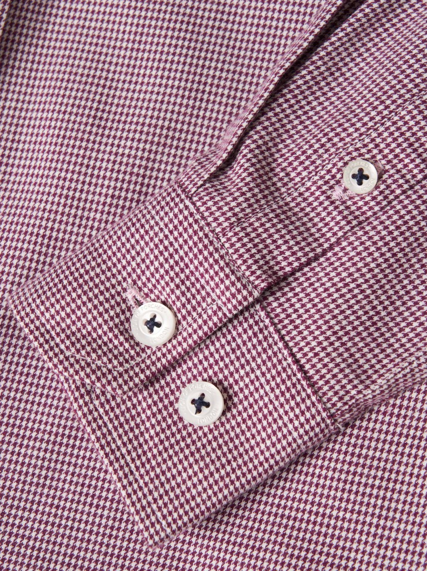 Camisa de algodão micropadrão