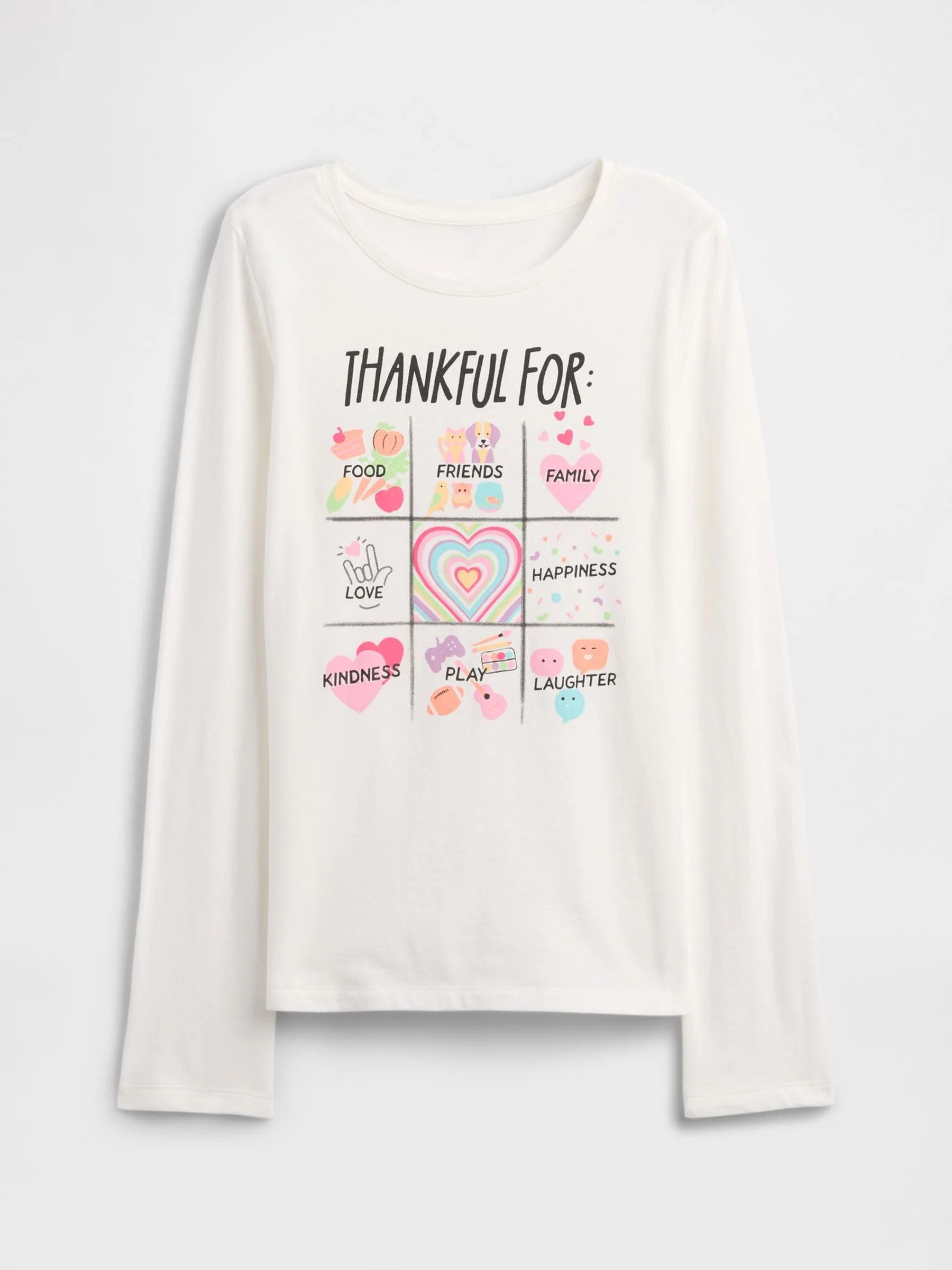Wit - Gap T-shirt met print (4-13jaar) (4-13jaar)