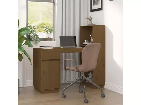 Bureau Marron miel 110x53x117 cm Bois massif de pin
