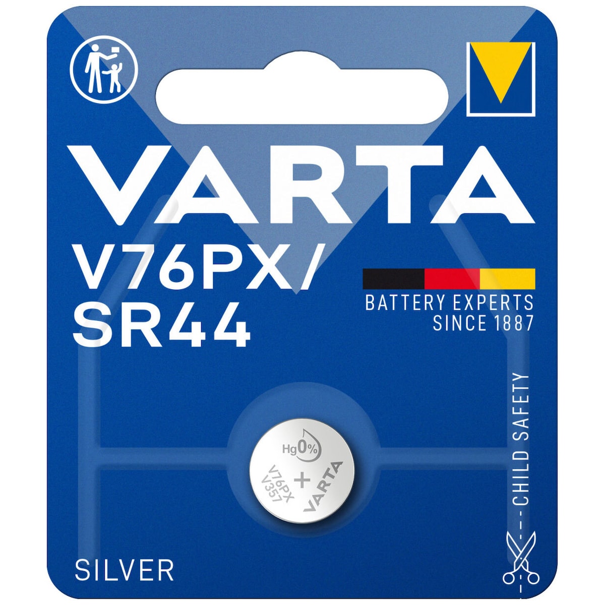 Varta V76PX/SR44 Silver Coin batteri 3742249 (1 pk)