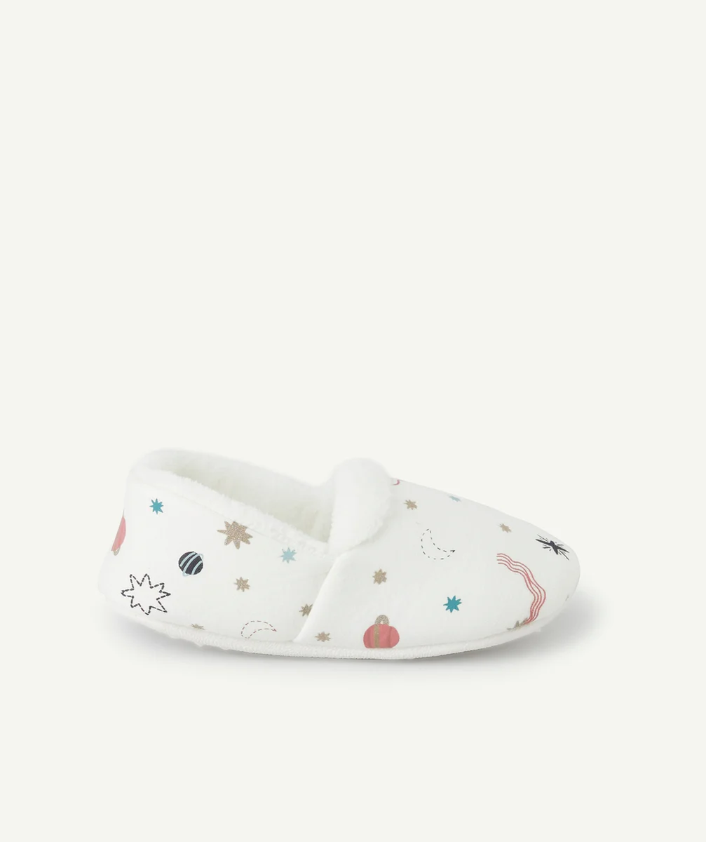CHAUSSONS FILLE BLANCS THÈME GALAXIE
