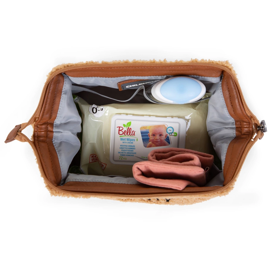 CHILDHOME Baby Necessities Kulturbeutel Teddy beige