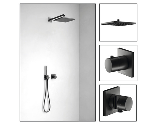 KEUCO Douchekraan IXMO SETS BLACK SELECTION DVGW gecertificeerd zwart mat 59602370002