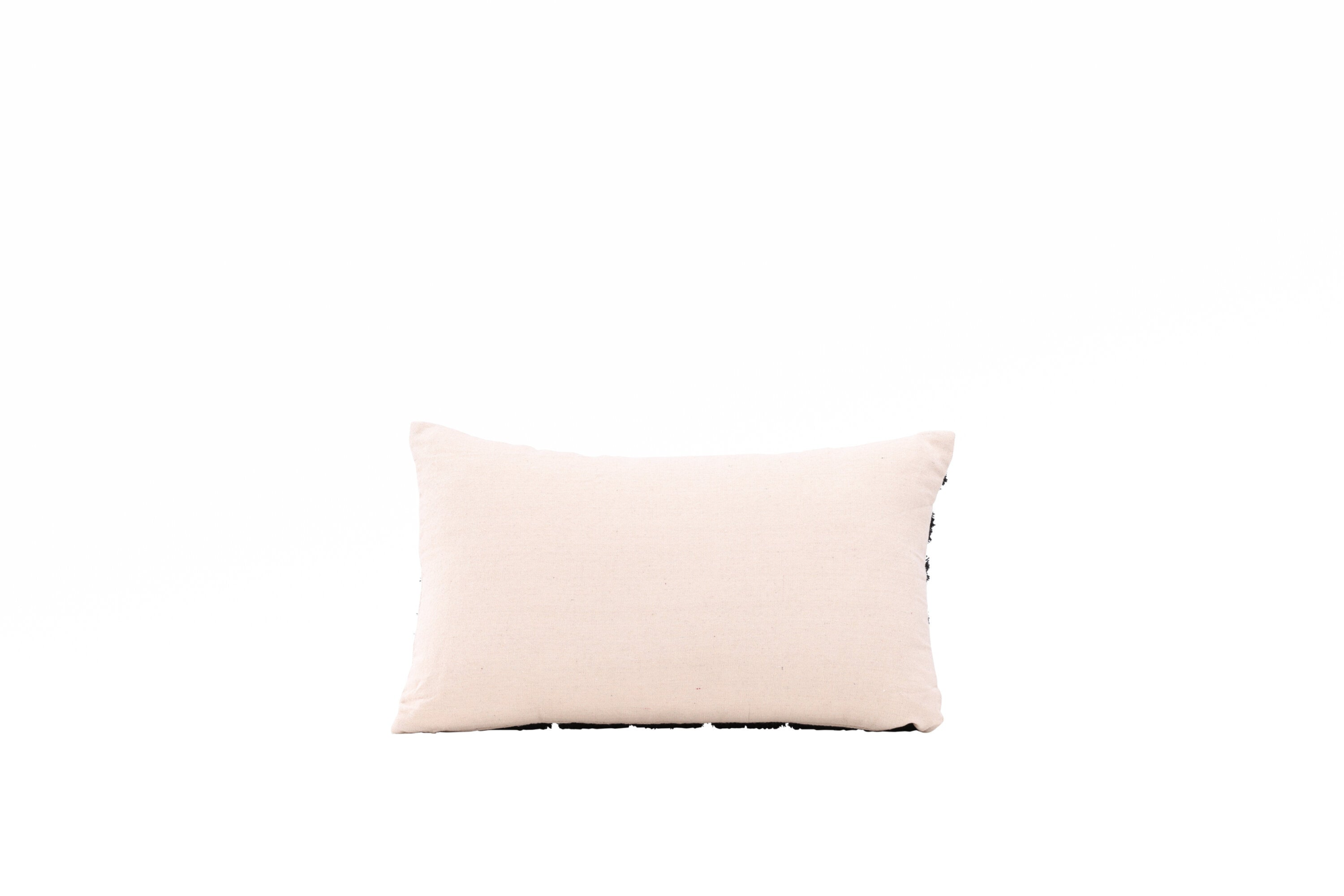 Ama Kussenhoes - 30x50cm - Zwart/beige