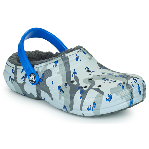 Crocs - CLASSIC LINED CAMO CG K - Gris / Bleu
