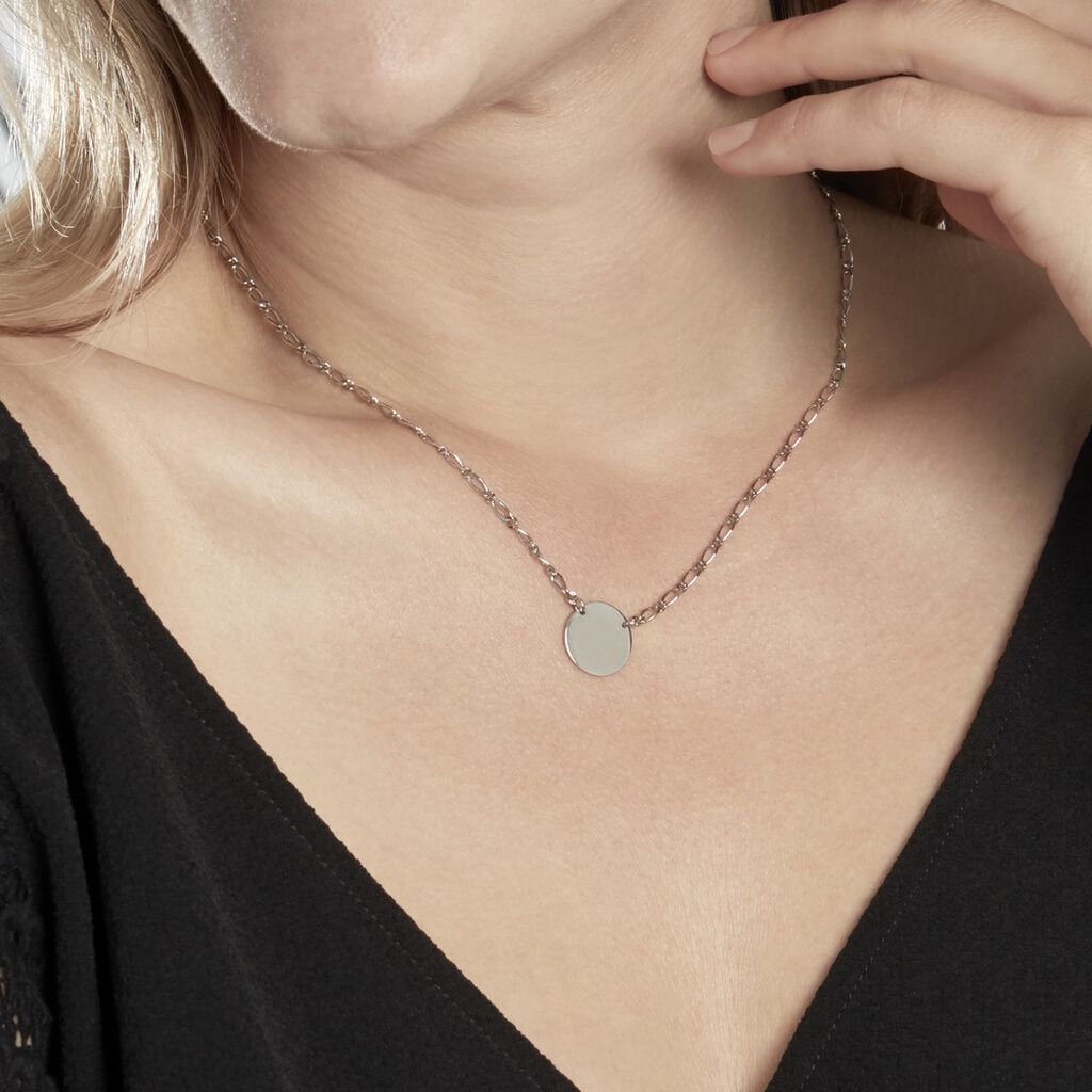 Collier Enoah Argent Blanc