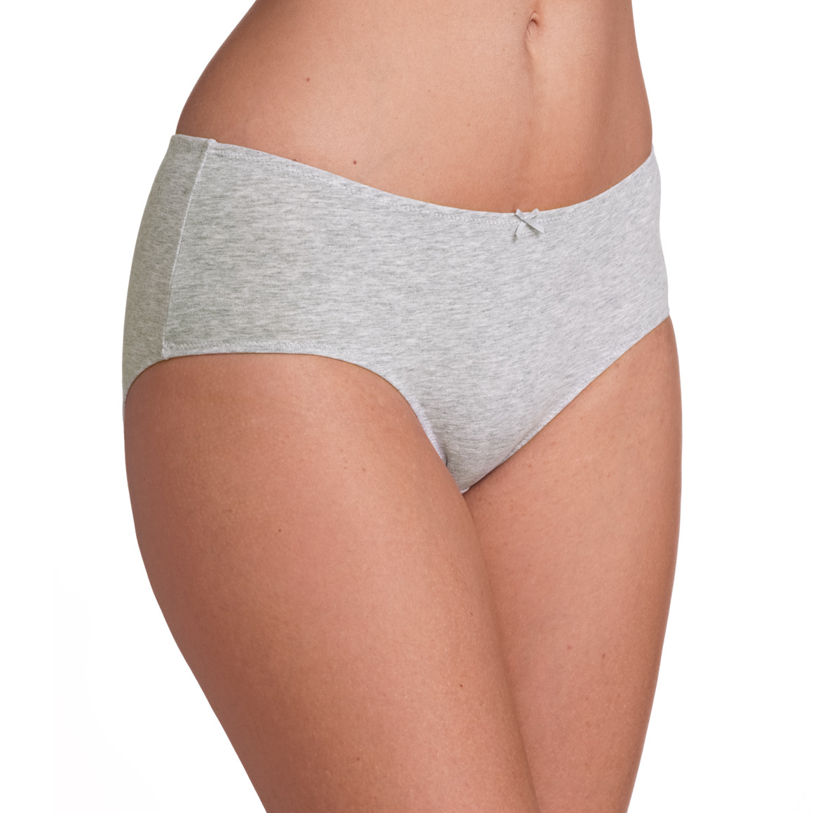 Gina Benotti 2 Damen Pantys aus Baumwolle schwarz / hellgrau