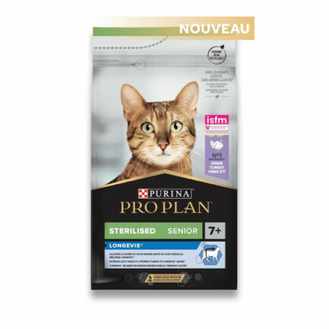 Croquettes pour chats Pro Plan Sterilised Senior 7+ Dinde