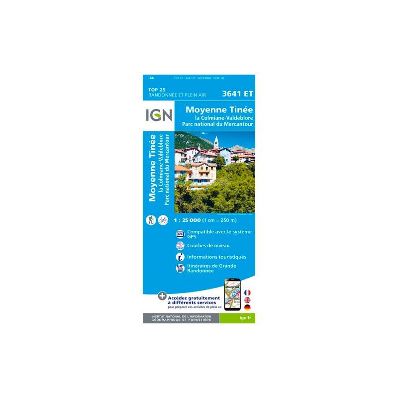 Moyenne Tinée / La Colmiane-Valdeblore / Pn Du Mercantour - Carte topographique