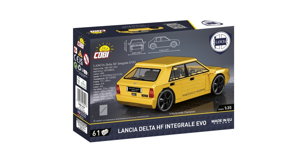 COBILancia Delta HF Integrale EVO 1991 Constructiespeelgoed  (Schaal 1:35)