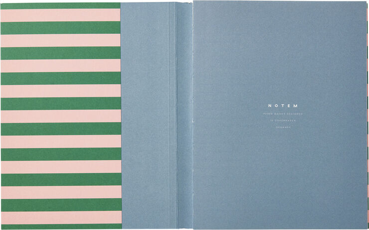 Notem UMA Notebook, Flat-Lay - Medium, Green & Rose